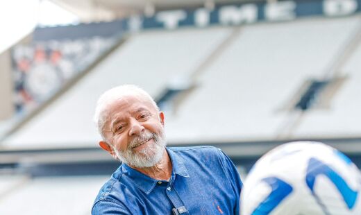 Lula, durante evento na Neo Química Arena, estádio do Corinthians