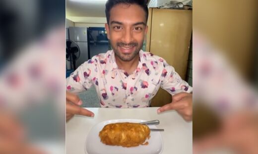 Dasaraj Centhamil Tarun pagou 3,5 mil rupias indianas em um omelete de caranguejo