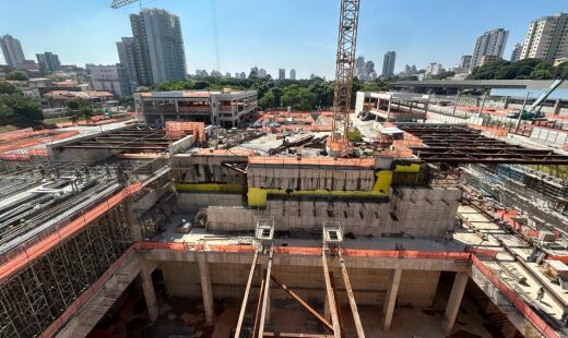 Obras na linha 2-Verde está com a execução das estruturas internas em curso