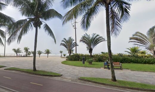 Praia em que afogamentos aconteceram em Praia Grande