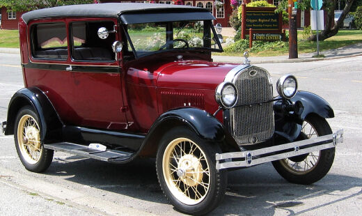 Ford Model A 1929 na cor verde é um dos mais procurados entre os colecionadores