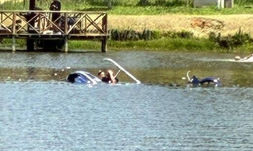 Após o resgate, os bombeiros isolaram a área e mantiveram o local em segurança