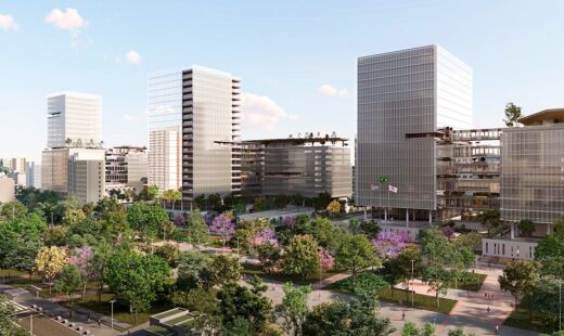 Ilustração gráfica das transformações na região central de São Paulo