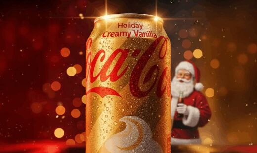 Edição limitada Holiday Creamy Vanilla, combina o tradicional gosto do refrigerante com um toque suave e cremoso de baunilha