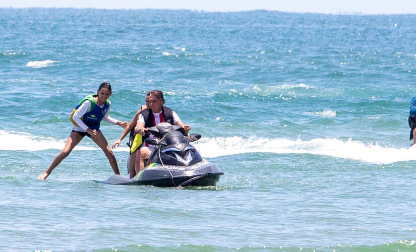 Bolsonaro no litoral de Santa Catarina (arquivo)