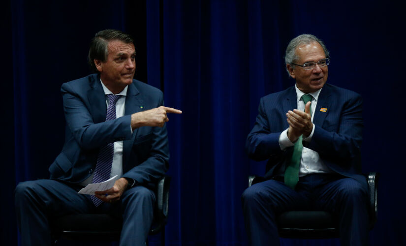 O presidente Bolsonaro e o ministro da Economia Paulo Guedes