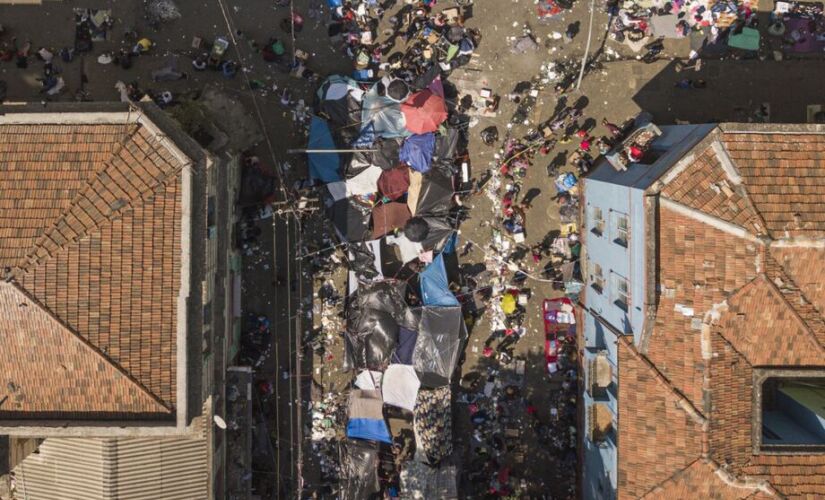 Fluxo da cracolândia, na região central de São Paulo