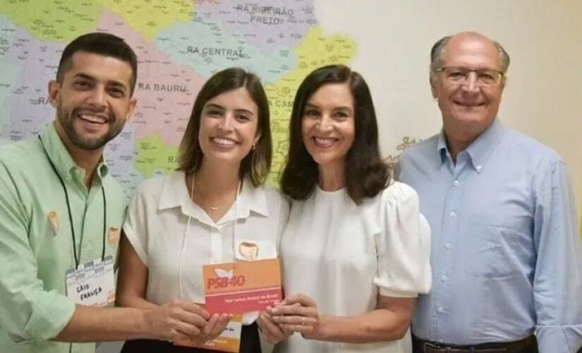 Caio França, Tabata Amaral, Lu Alckmin e Geraldo Alckmin