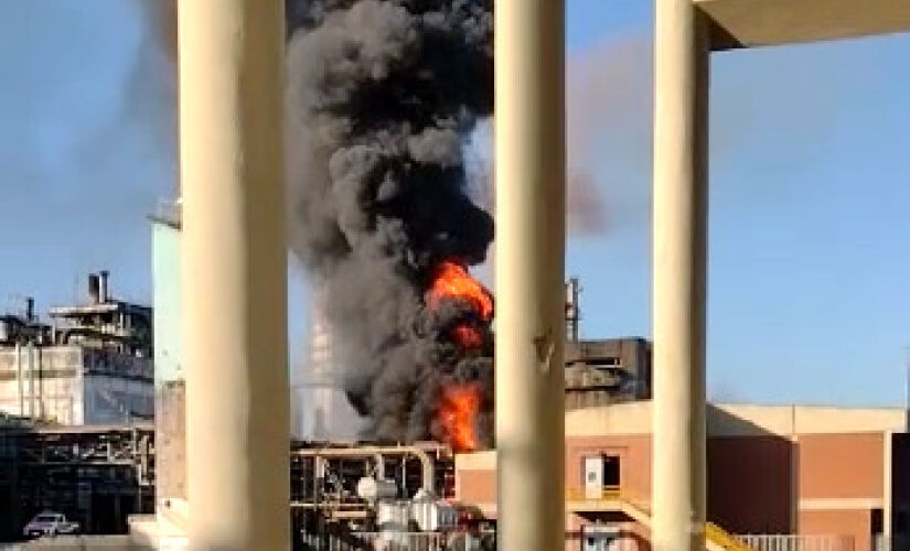 Incêndio em Cubatão na refinaria da Petrobrás