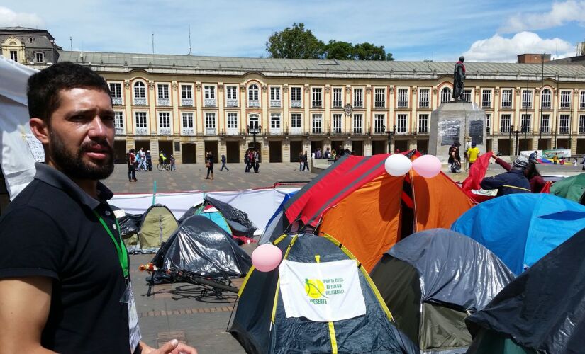 Centro histórico na Colômbia