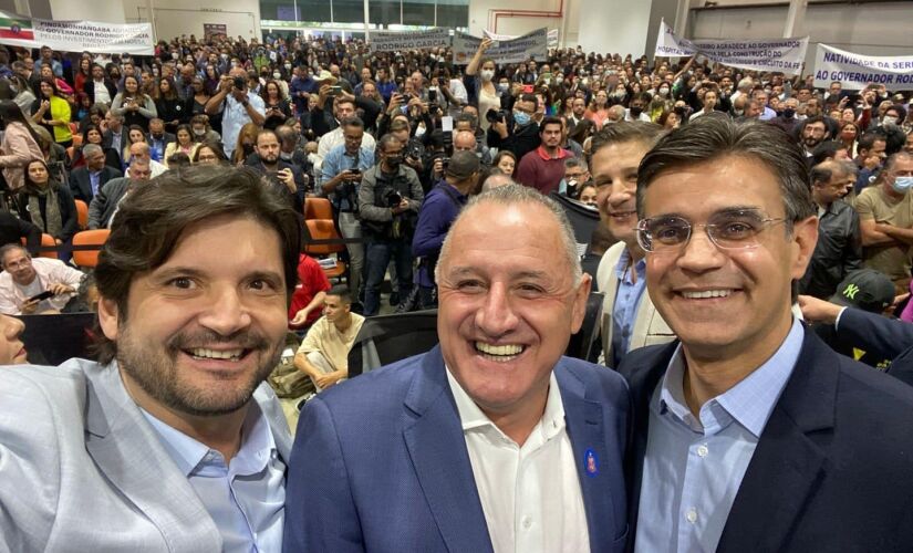 O prefeito de Igaratá, Elzo de Souza (PL), no evento 'Governo na área'