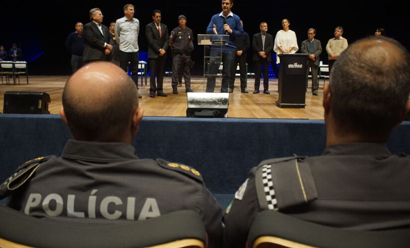 O governador Rodrigo Garcia durante evento da Secretaria da Administração Penitenciária