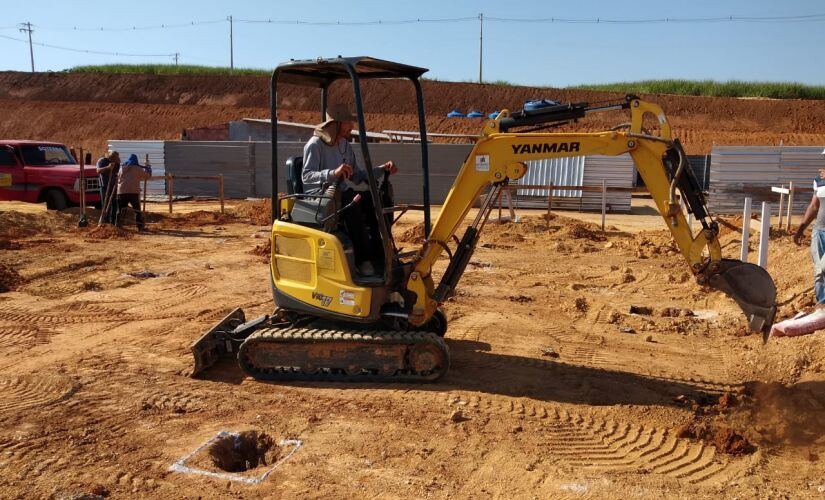 Obras de escola de tempo integral em Porto Feliz