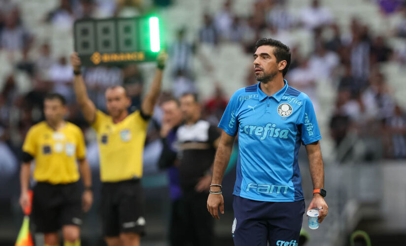 Abel Ferreira na partida contra o Ceará