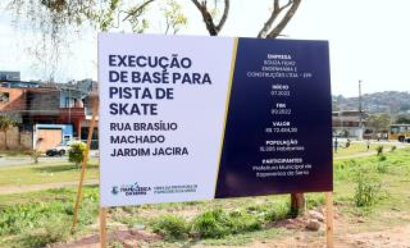 Jardim Jacira ganhará Pista de Skate e equipamentos esportivos