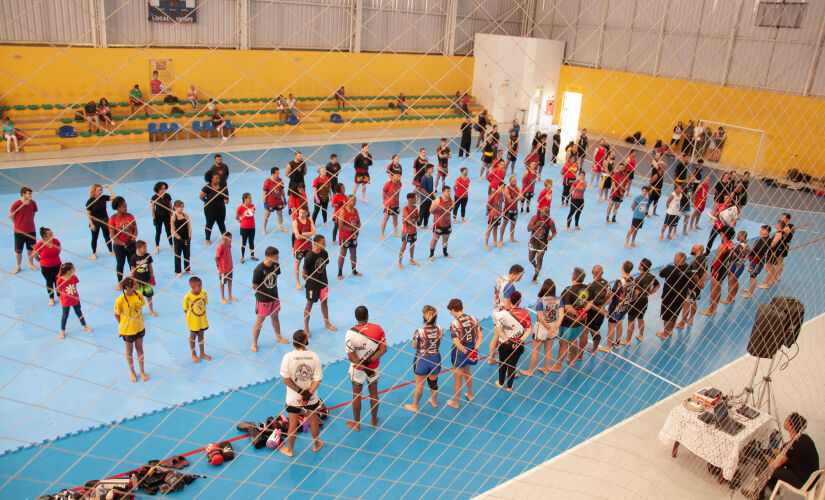 As técnicas apresentadas durante o encontro foram sequências de ataques e defesas