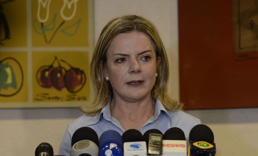 A presidente nacional do PT, Gleisi Hoffmann,