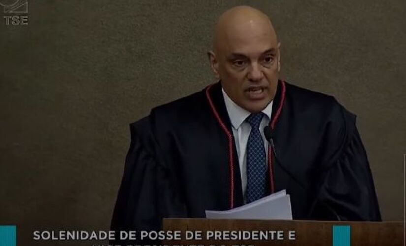 Moraes agradeceu a presença de Bolsonaro na solenidade 