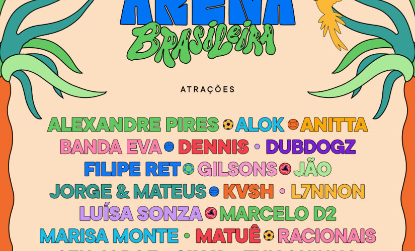 Line-up do festival Arena Brasileira.