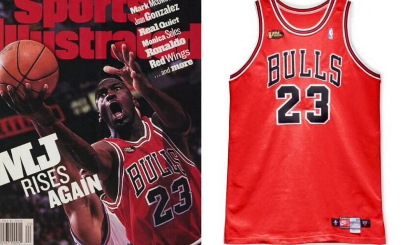 Jordan usou a camisa em 1998, no jogo de abertura das finais da NBA