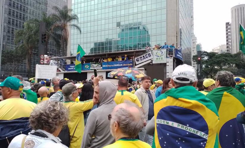 Bolsonaristas durante ato em 7 de Setembro, na avenida Paulista