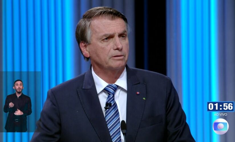 Bolsonaro durante debate na Globo