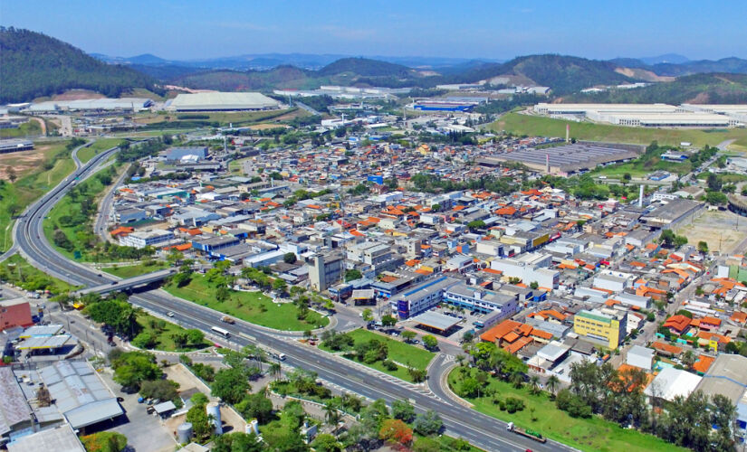 Vista aérea da cidade de Cajamar 