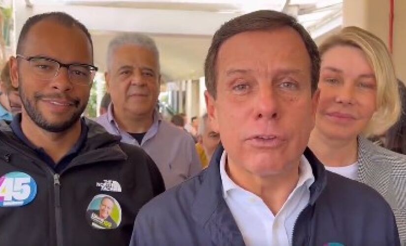 João Doria, após votar no bairro dos Jardins, em São Paulo