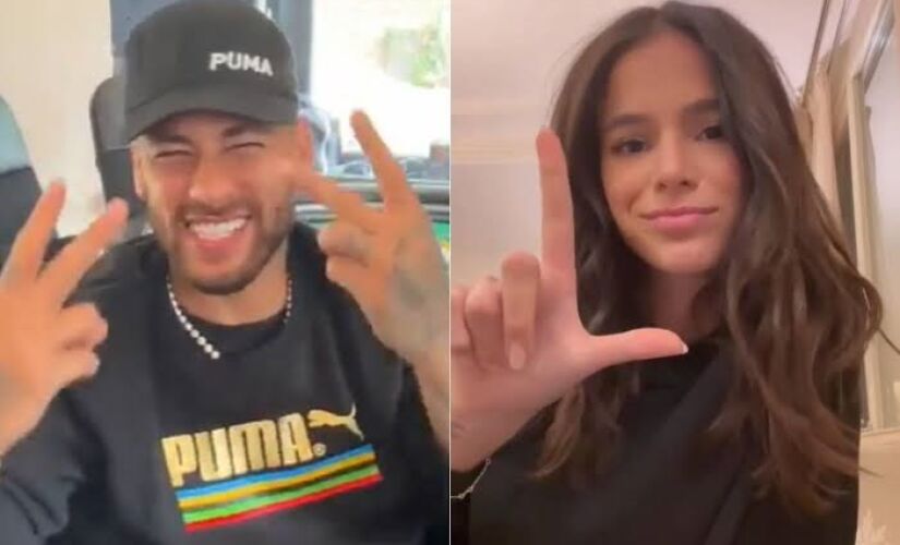 Neymar e Bruna Marquezine estavam em lados diferentes mais um vez.