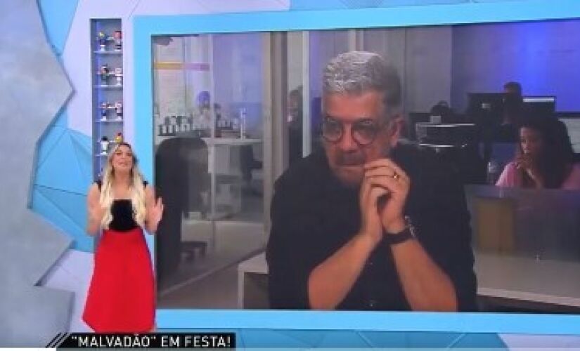 Renata Fan, no momento da fala no programa 'Jogo Aberto', da Band