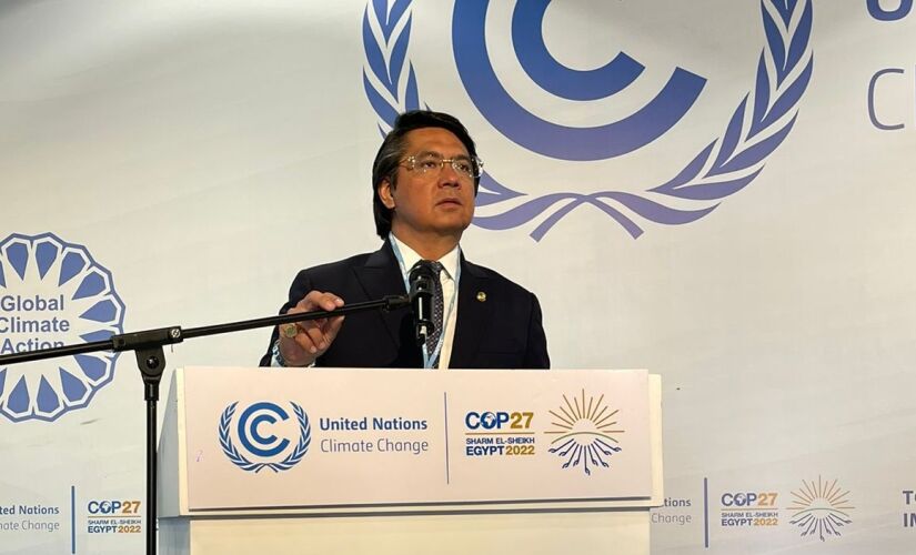 Senador Giordano, durante a COP 27