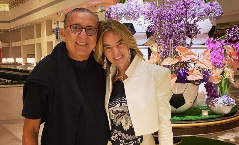 Galvão Bueno e Desirée Soares