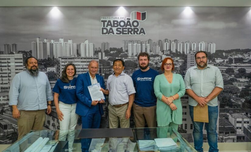 Parceria acadêmico-científica e cultural entre Prefeitura de Taboão da Serra e Centro Universitário UniFECAF beneficiará população. 