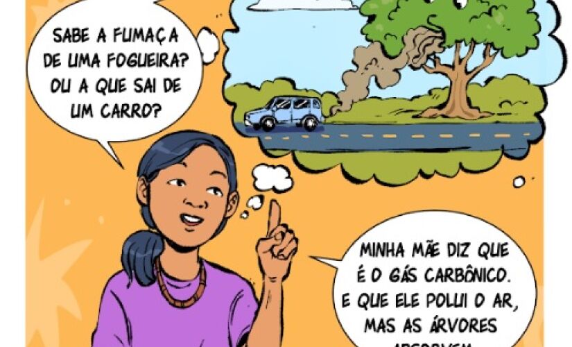 Nas histórias, três crianças que representam a diversidade cultural brasileira - Tuane, Hugo e Luana - estão preocupadas com a saúde do Planeta Terra