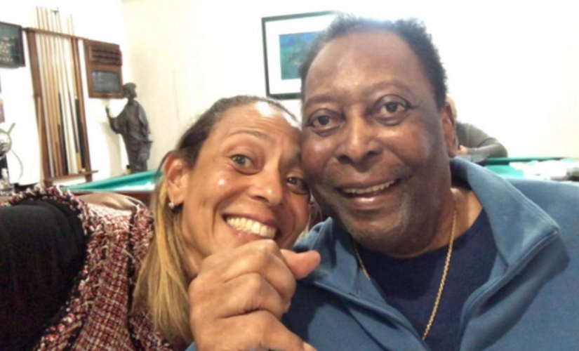 A influenciadora Kelly Nascimento e o rei Pelé