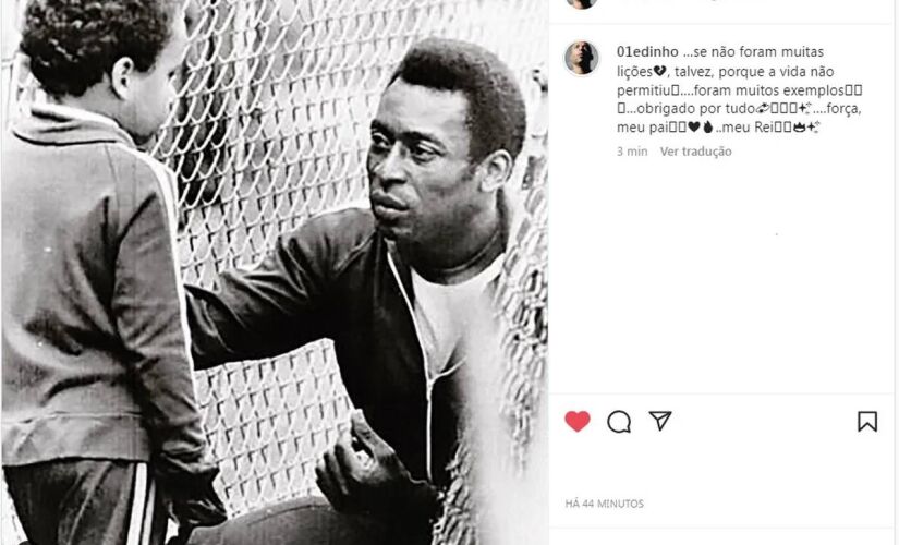 Pelé ganhou uma homenagem do filho Edinho