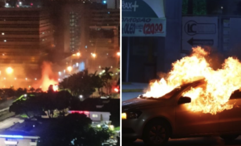 Bolsonaristas radicais incendeiam ônibus em Brasília