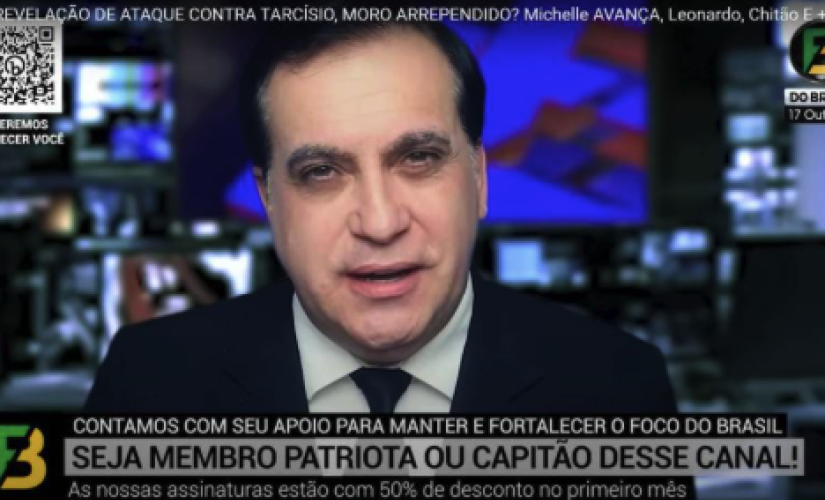 Cleiton Basso, que apresentava programa do Foco do Brasil; influente no bolsonarismo, canal não publica há dois meses