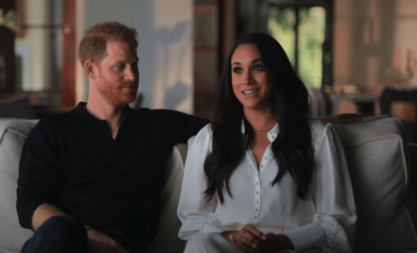 Príncipe Harry e Meghan Markle no documentário "Harry & Meghan"