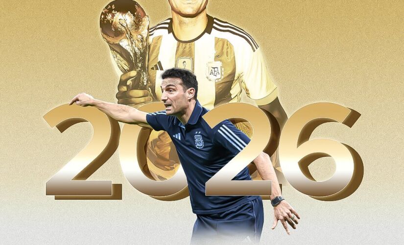 Lionel Scaloni renovou o contrato como treinador da Argentina até a Copa de 2026
