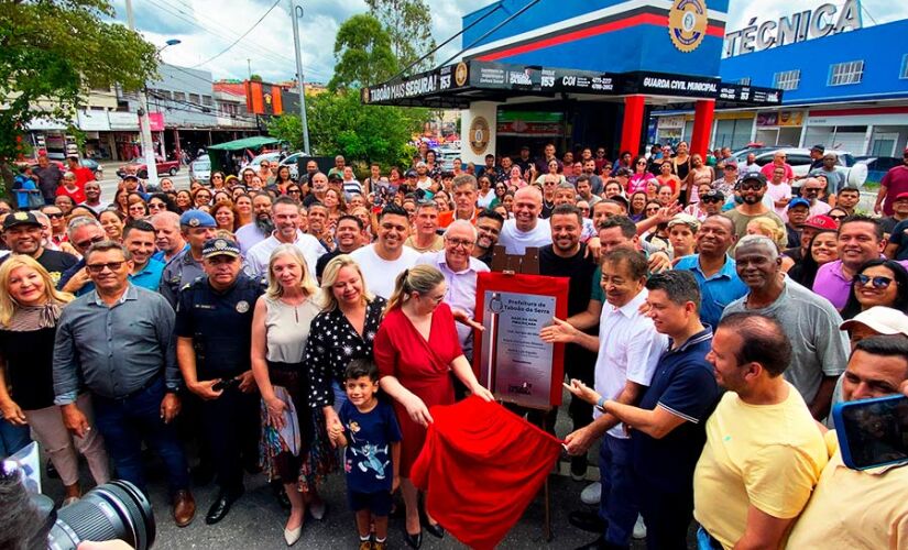 Inauguração da base da GCM no Pirajuçara, na divisa entre Taboão da Serra e Embu das Artes