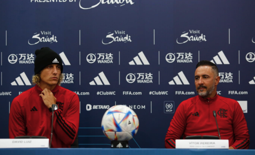 David Luiz  e Vitor Pereira concederam coletiva antes da estreia do Mengão no Mundial de Clubes