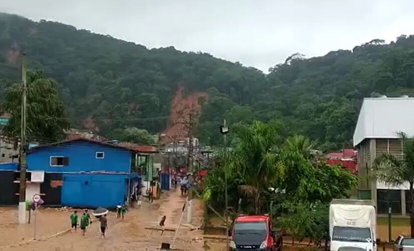 Região da Vila Sahy, em São Sebastião, após os deslizamentos