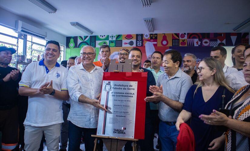 No sábado, 4, o Governo Aprígio inaugurou a segunda cozinha para a Escola de Gastronomia e Hotelaria de Taboão da Serra