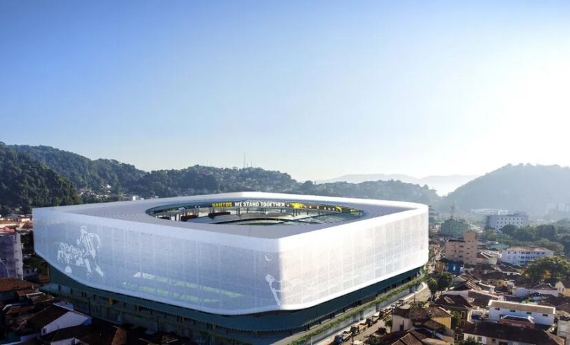 Projeção da nova Vila Belmiro