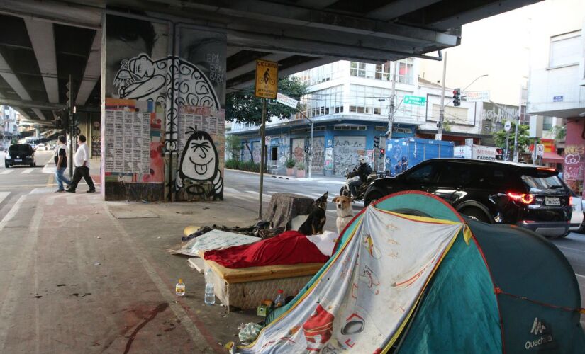 Pessoas em situação da rua em São Paulo 