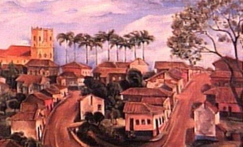 Tela do artista plástico Domingos Viegas de Toledo Piza