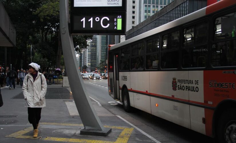 Cidade de São Paulo terá mínima em torno de 10°C e máxima de 15°C