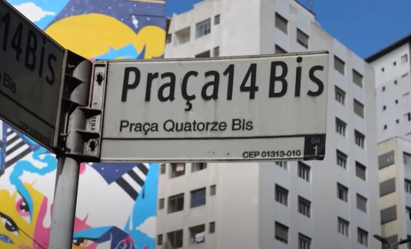 Praça 14 Bis, onde ficará a futura estação da linha 6-Laranja do Metrô