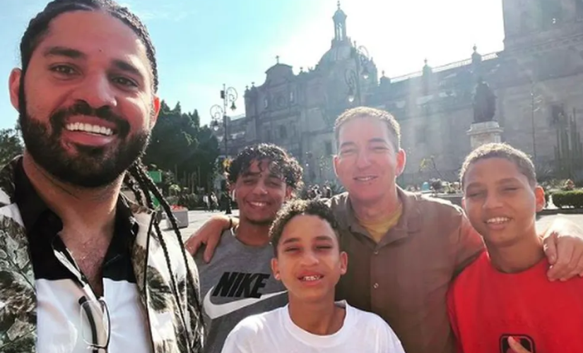 David, Glenn e seus filhos